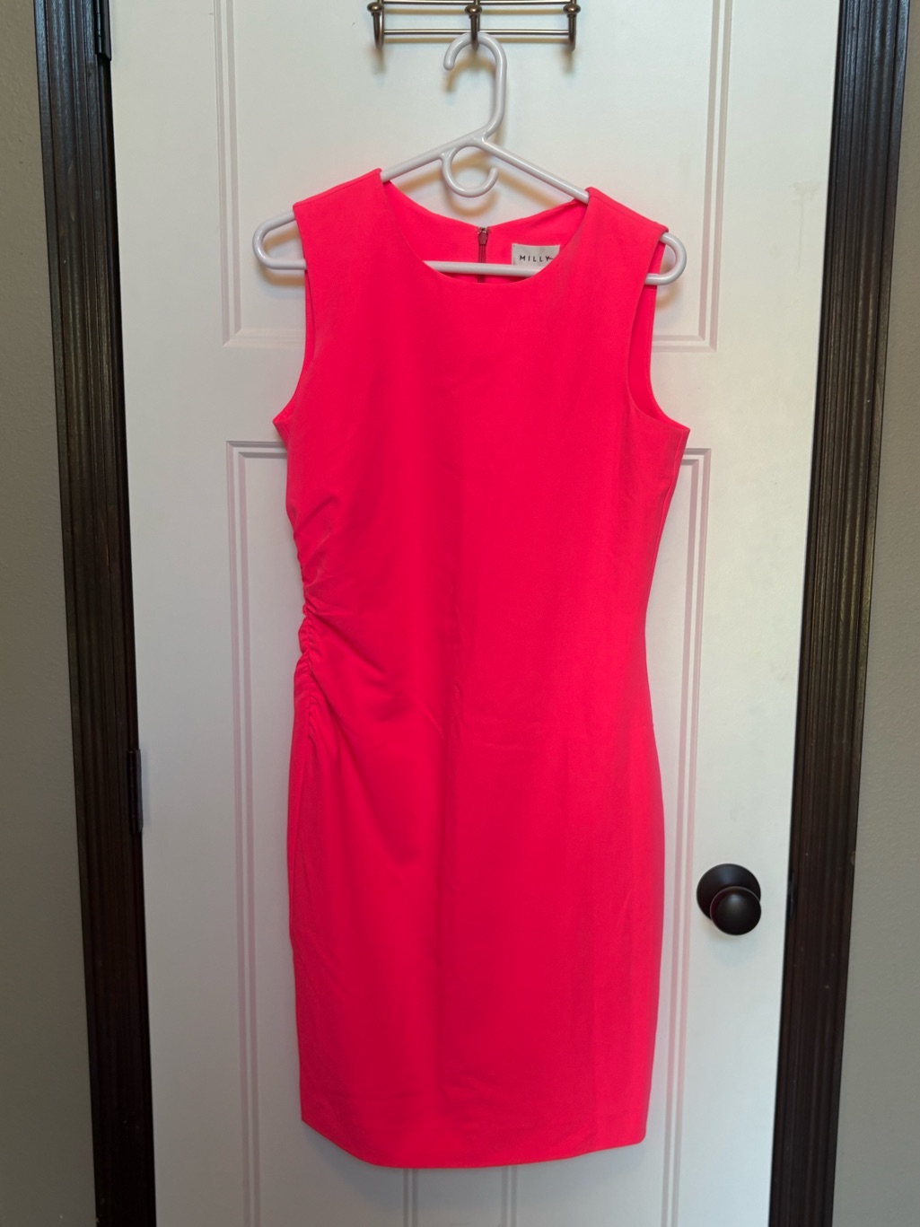 Milly Sleeveless Bodycon Dress In Neon Pink Sz 10